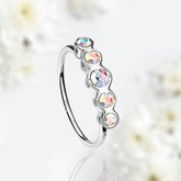 20G Bendable 5 Stones Nose Hoop Ring. Nose Ring. Nose Piercing. Cartilage Piercing. Cartilage Ring. Cartilage Earrings.